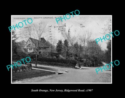 OLD LARGE HISTORIC PHOTO SOUTH ORANGE NEW JERSEY VIEW OF RIDGEWOOD ROAD 1907