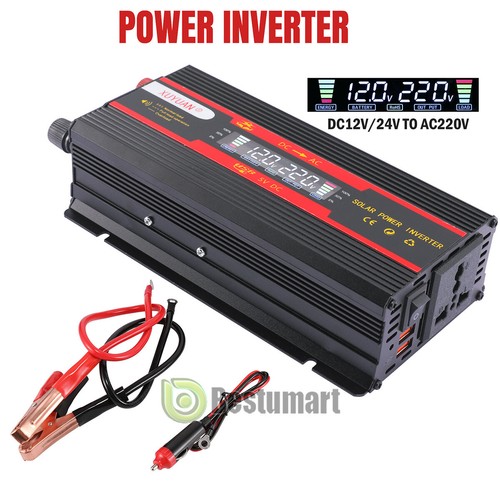 7000W 6000W LCD Car Power Inverter DC 12V To AC110V Pure Sine Wave Converter 2AC - Picture 87 of 116