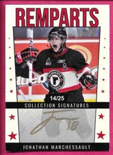2022 Quebec Remparts 25th Anniversary JONATHAN MARCHESSAULT A-JM Autograph 14/25
