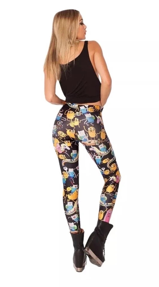 BlackMilk Womens Cartoon Network Adventure Time Leggings size XS Stretch Colour - Image 2 of 4