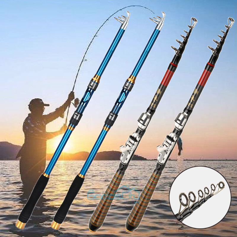 2.1M Fishing Rod Telescopic Fishing Pole Spinning Pole Sea