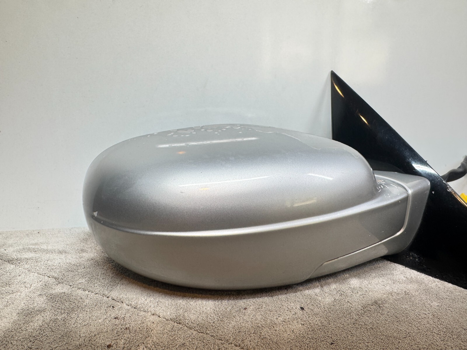 03-08 Maserati Quattroporte M139 Right Side Power Mirror Silver Fading OEM