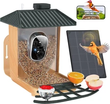 Osoeri Bird Feeder with Camera, Smart AI Identify Wild Bird Feeder Camera Solar