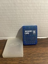 Intec Inc PlayStation 1 PS1 Memory Card 1x 15 Blocks Blue PS-6100-A And Green