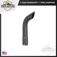 Universal Exhaust Stack Pipe 1-3/4" x 12" Curved Black