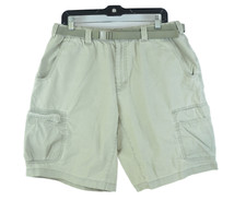 Columbia Sportswear Men's Shorts Khaki Beige Cargo Utility Pockets Belted Size L