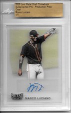 2020 Leaf Metal Draft MARCO LUCIANO CLEAR PRE-PRODUCTION PROOF AUTO RC 1/1!!