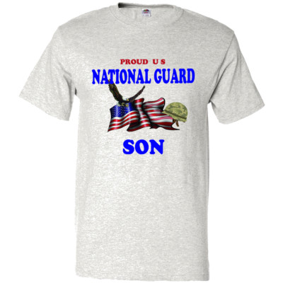 Short Sleeve T-Shirt: ''Proud U.S. National Guard Son'' (GSON)  - FREE SHIPPING