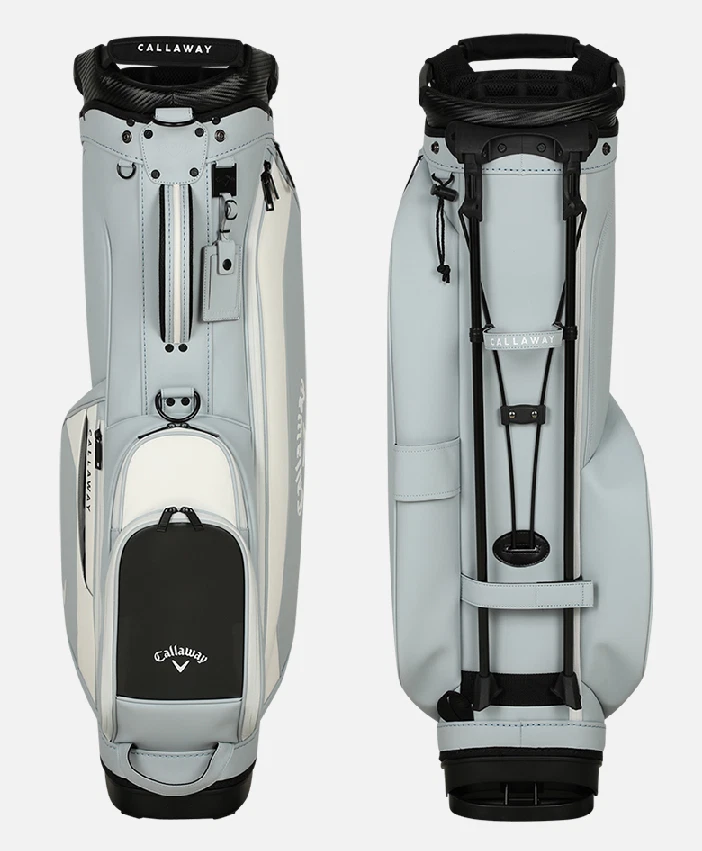 Bolsa de pie de golf Callaway 2025 Shadow V 9" 14 vías gris PU Foto 3 de 4