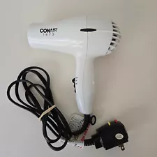 Conair 1875 Watt Mid-size Styler Hair Dryer White 2 Heat Speeds
