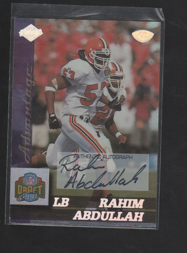 RAHIM ABDULLAH 1999 COLLECTORS EDGE ADVANTAGE ROOKIE AUTO  #151