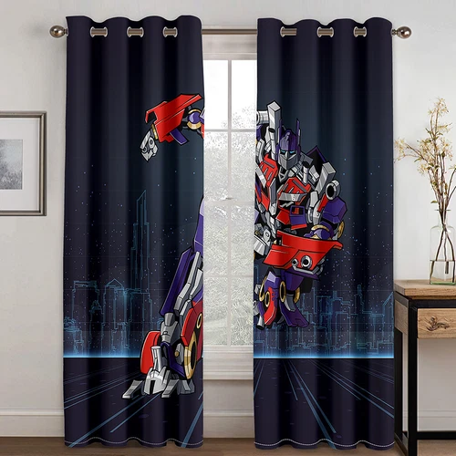 Curtains Eyelet Blackout Opaque Bedroom/Living Room/Door Transformers Bumblebee - Picture 16 of 23
