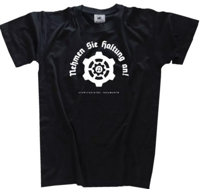 Nehmen sie Haltung an-Elektronische ebm techno T-Shirt L black o Wahl B&C#190