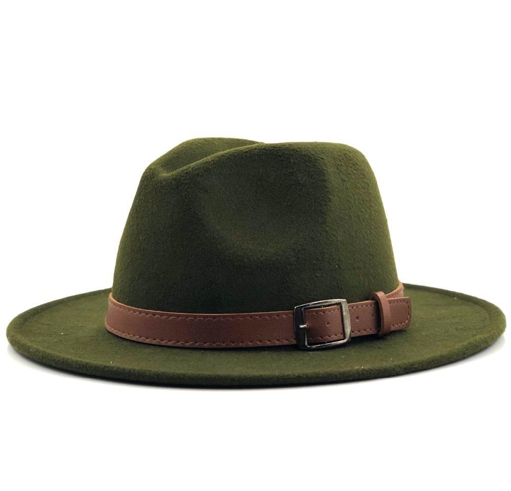 Fedora Hat Classical Wide Brim Gangster Cap Men Women Vintage Trilby Panama Hats-image