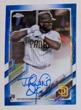 2021 Topps Chrome Jorge Ona Auto Rookie /150 Blue Wave Refractor #ra-jon Padres