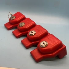 Jendyk Plastic Air Brake Glad Hand Lock Set of 4 Locks 1 Key