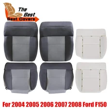 For 2004-2008 Ford F150 Driver Passenger Cloth Replacement Seat Cover Dark Gray