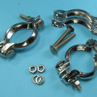 Auspuff Schelle Klemmschelle Klemmstück Edelstahl 254-930 Clamp Reparatur