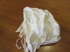 VINTAGE 1950's cream colored baby bonnet