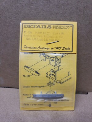 HO Scale Details West PL-130 Modern 2nd Generation EMD, GE  Hood Snow Plow  1:87