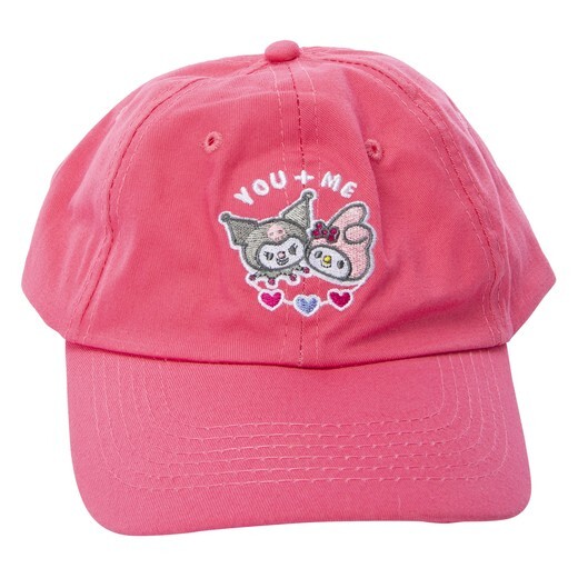 Hello Kitty **KUROMI & MY MELODY PINK BASEBALL CAP HAT** New With