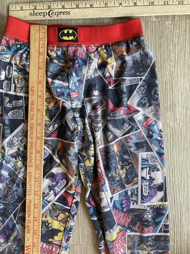 Youth Batman DC Comics All Over Print Pajama Bottom Pants Sweatpants Size 6 - Picture 3 of 6