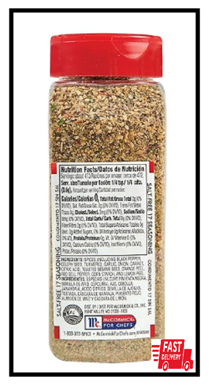 Lawry's Salt Free 17 Seasoning, MSG Free, 10 oz