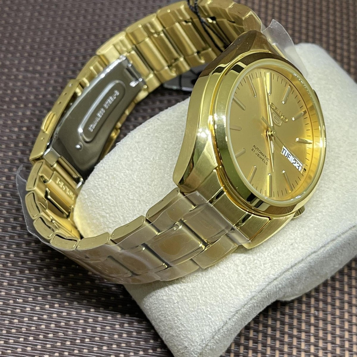 Seiko 5 SNKL48K1 Automatic Gold Tone Stainless Steel Analog Men's