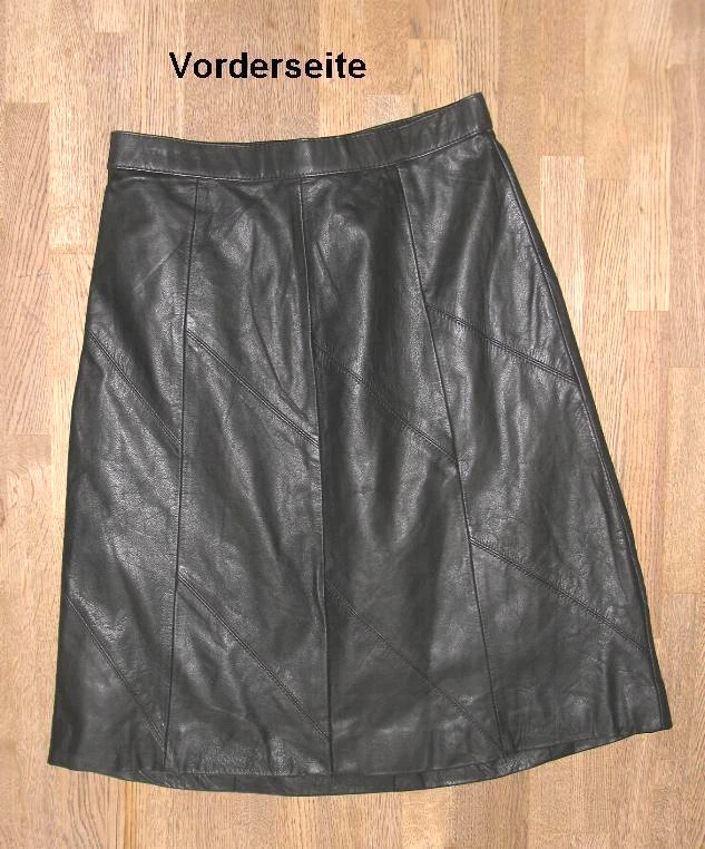 Gonna Lunga In Pelle Nera Donna – Vita Alta, Spacco Alto, Modello A Matita A-Line – Invernale In Ecopelle, Colore Nero, Taglie S-M-L-XL