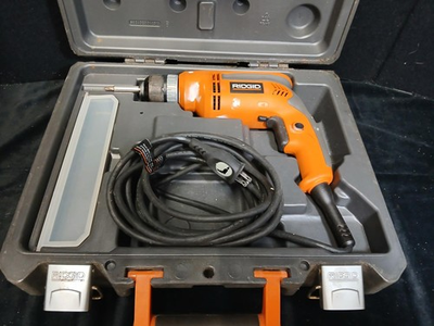 #ad Ridgid Electric Corded Drill with Case $18.00