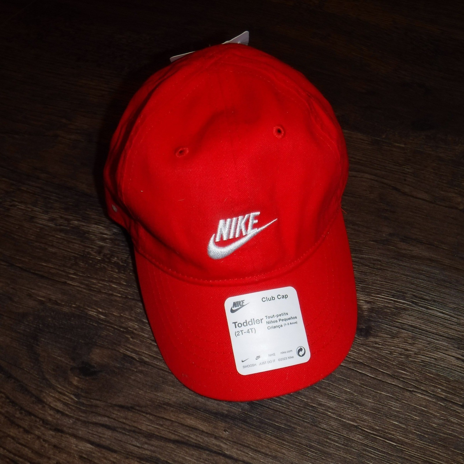 Nike Toddler Club Cap Red Just Do It Baseball Hat Size 2T 4T New