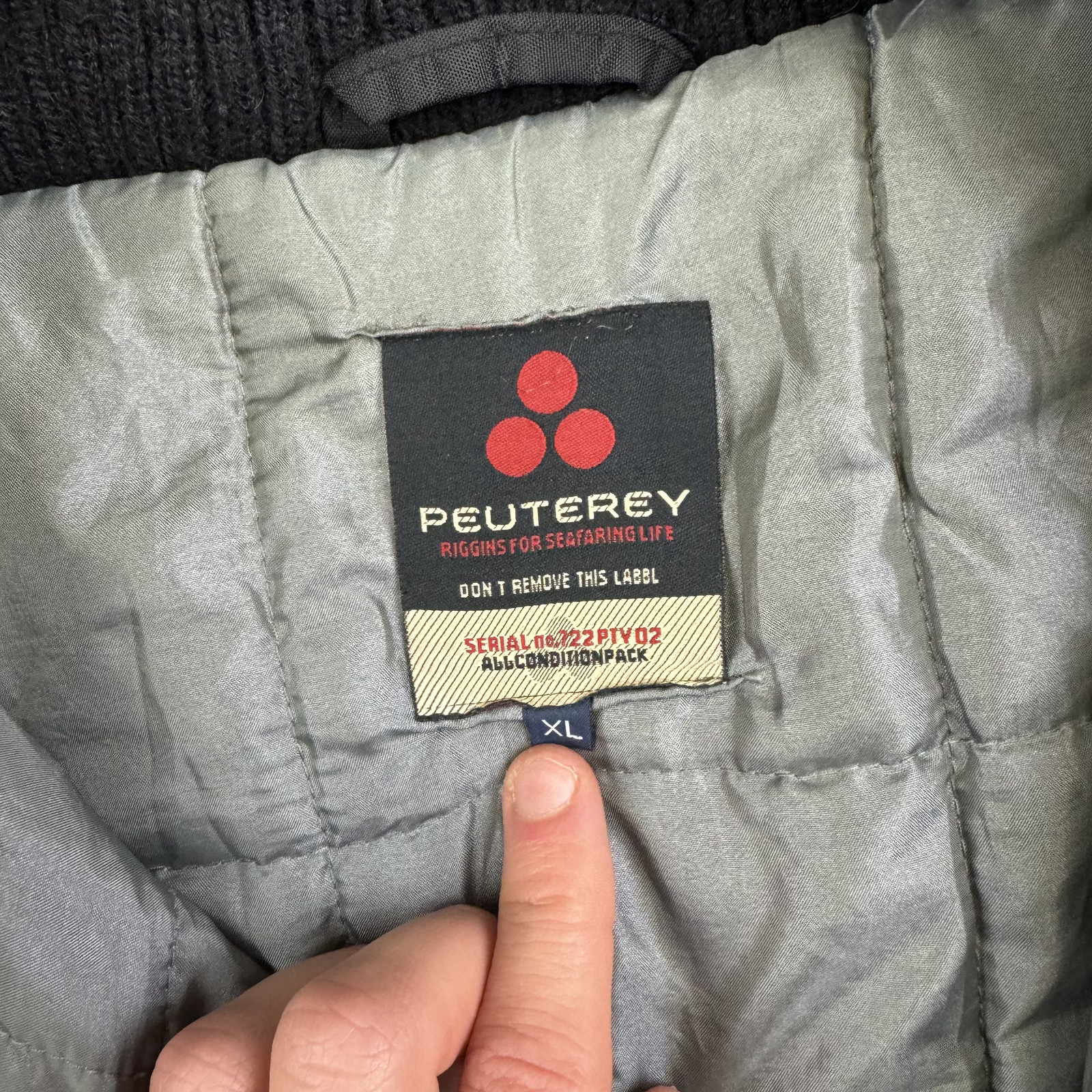 Peuterey Black Hooded Puffer Jacket Extra Large Full Zip Padded image 6