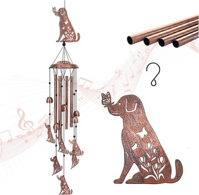 Dog Wind Chime Outdoor Pet Gift For Outdoor/Indoor Home Decor