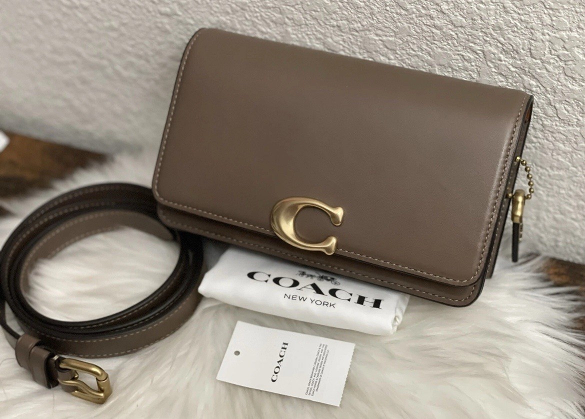 バッグ COACH belt shoulderbag Signature Archive COACH NWT CJ826 Luxe Refined Bandit Belt Bag DARK STONE Leather | eBay