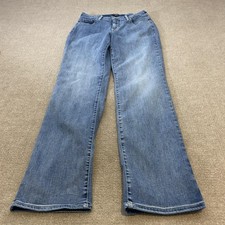 NYDJ Marilyn Straight Jeans Womens 6 Blue Medium Wash Mid Rise Stretch Denim