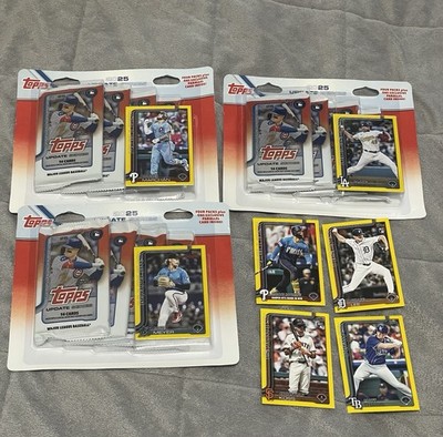 2025 Topps Update CVS 3 Packs Blister Sealed Plus 4 Yellow Borders MLB