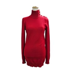 Chanel Red Turtleneck Longsleeve Sweater Woman Dress