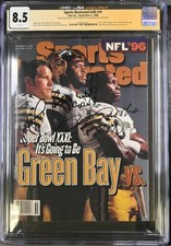 Robert Brooks, Brett Favre, Reggie White Autographed Sports Illustrated CGC 8.5