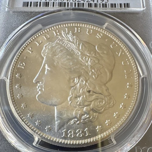 Morgan Silver Dollar $1 Coin 1881 San Francisco Mint PCGS MS64 0.9 Silver