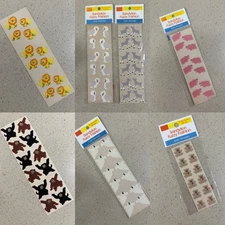 SET Sandylion brown backing NIP packs strips vintage stickers