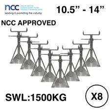 Static Caravan Axle Stands 8x Small Extra Wide Mobile Home Support 10.5" - 14"