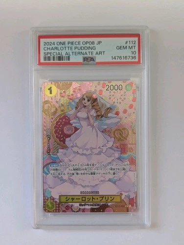 Charlotte Pudding OP03-112 OP08 SP PSA10 Japanese One Piece Card TCG