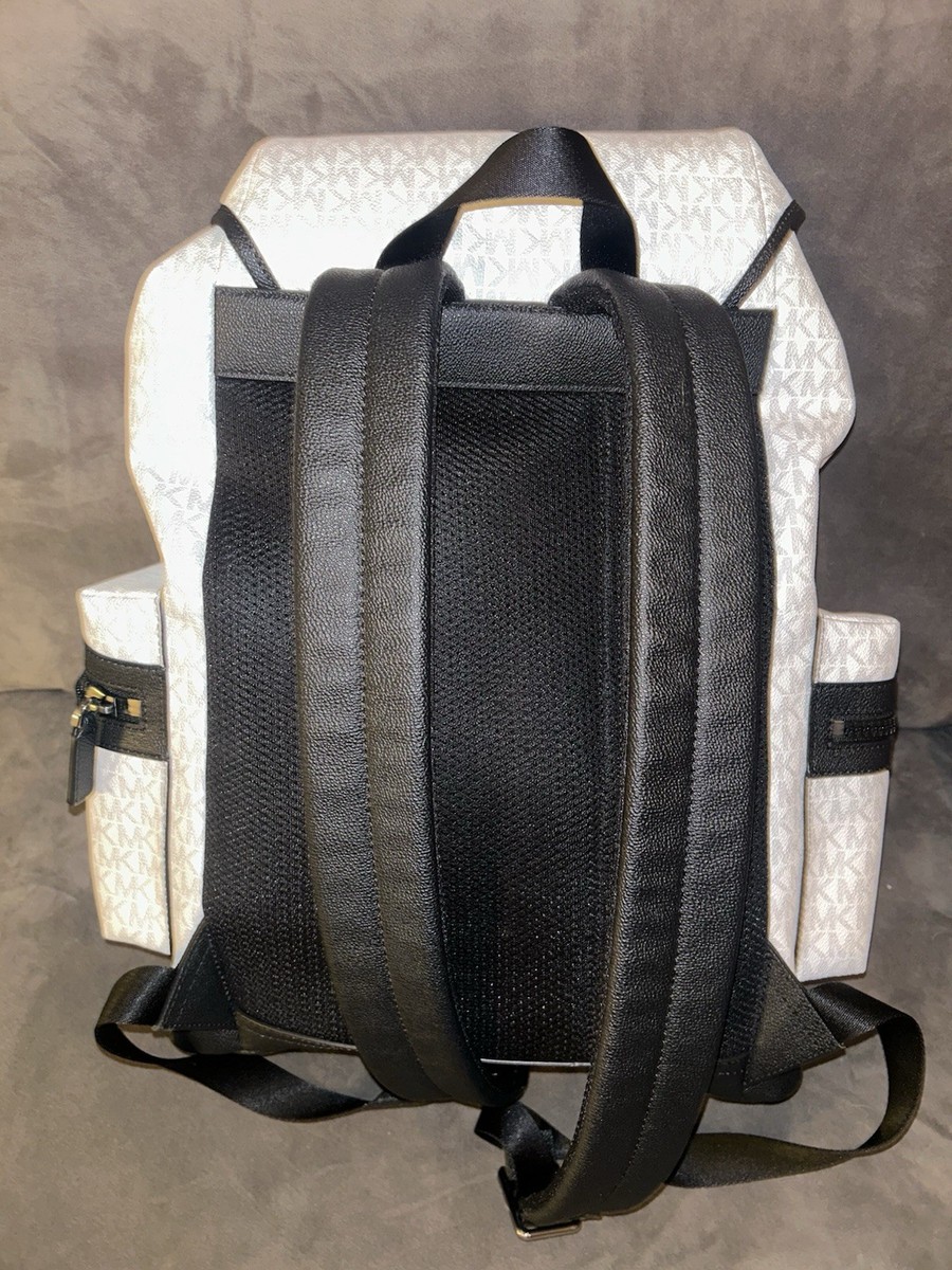 Michael Kors Cooper Logo Backpack Bright White Men's Buckle Straps