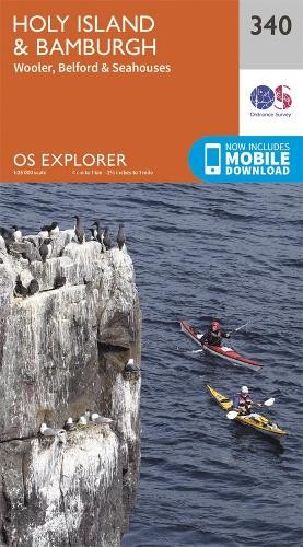 Holy Island & Bamburgh Map | Wooler, Belford & Seahouses | Ordnance Survey | OS Explorer Map 340 | England | Walks | Hiking | Maps | Adventure - Image 5