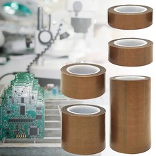 Teflon Tape High Temperature 13-100mm Adhesive PTFE Heat Resistant Brown Roll UK