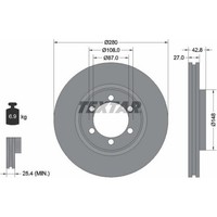2X Textar 92136503 Bremsscheibe FüR Hyundai Terracan HP