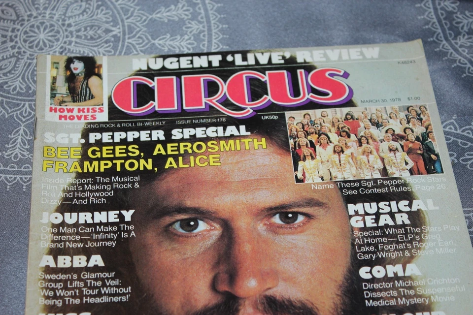 Circus Magazine March 1978 Sgt Pepper Movie, KISS, Journey, Abba, KISS poster - Image 2 of 4