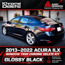 Acura Ilx 2013-2022 Glossy Black Vinyl Chrome Delete Overlay