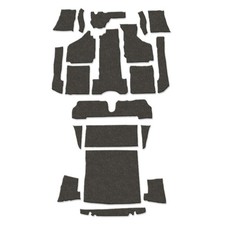 1956-1968 VW Karmann Ghia Coupe Complete Carpet Set with Footrest