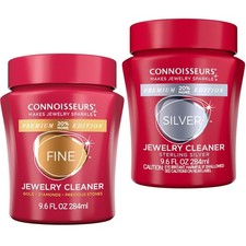 Premium Edition Fine and Sterling Silver Jewelry Cleaner Solution Bundle - 2...